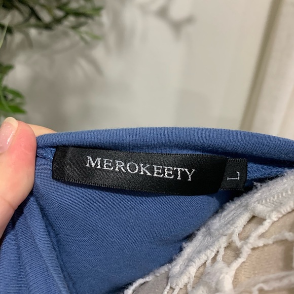 Merokeety Tie Waist Dress Sz L - Picture 2 of 3